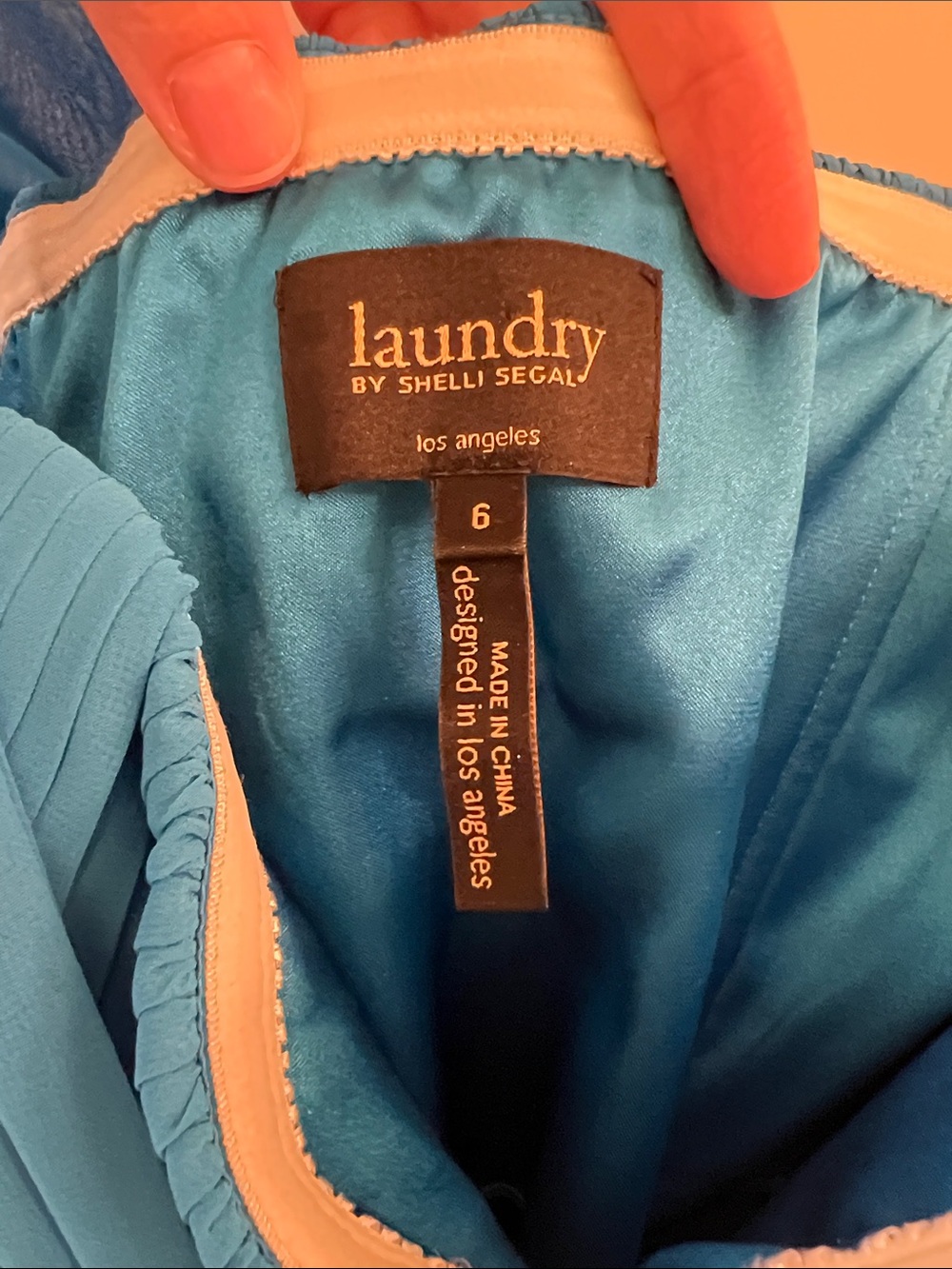 Laundry By Shelli Segal One-Shoulder Teal Dress - Picture 3 of 7